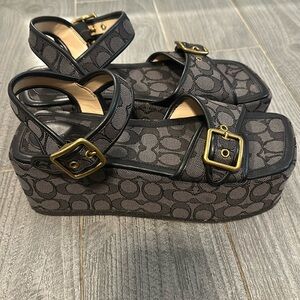 Coach platform sandals